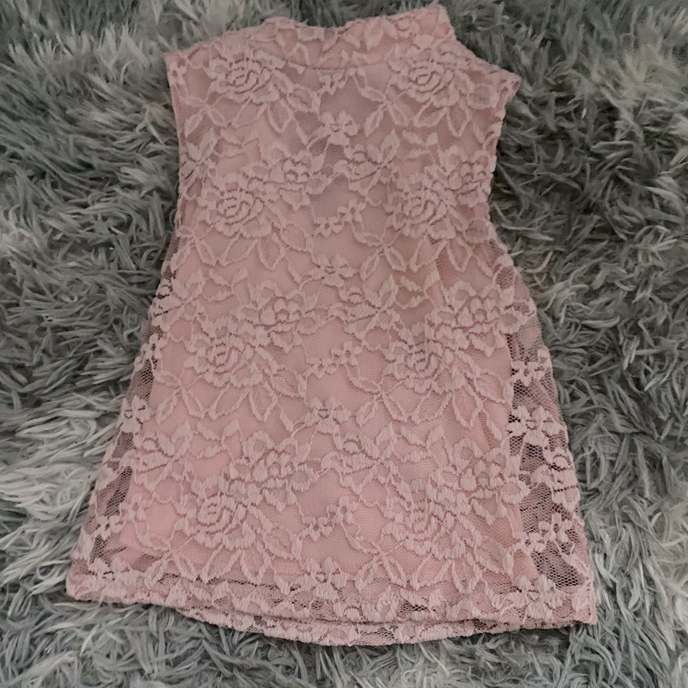 Pink lace blouse